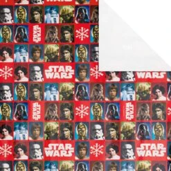 Hallmark 4M Christmas Wrapping Paper - Red Star Wars™ Movies Design -Pod Shop 11544951 2 0e0c05c8 7ccc 4376 b369 bb36499182da