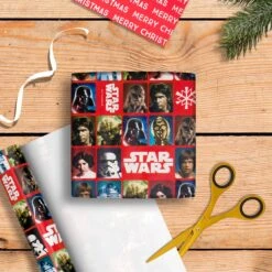 Hallmark 4M Christmas Wrapping Paper - Red Star Wars™ Movies Design -Pod Shop 11544951 4 de234084 54e5 48e8 80da 9aeabb55938f