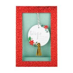 Hallmark Christmas Card For Wife - Contemporary Frame Design With Hanging Bauble Attachment -Pod Shop 25530718.PV03 scaled