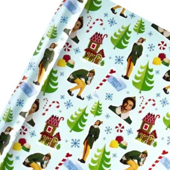 Hallmark 4M Christmas Wrapping Paper Roll - Festive Elf Design