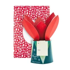 Hallmark Christmas Paper Wonder Card For Both Of You - 3D Pop Up Plant Design