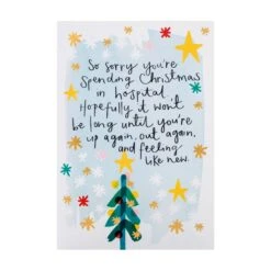 Hallmark Get Well Soon Christmas Card - 'State Of Kind' Special Star Design With Gold Foil -Pod Shop 25558418 2
