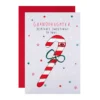 Hallmark Christmas Card For Granddaughter - Quirky Candy Cane Design