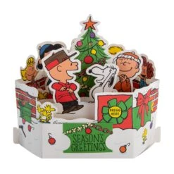 Hallmark Christmas Paper Wonder Card - PEANUTS 3D Pop Up Light And Music Design