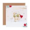 Hallmark Cute Forever Friends Christmas Card - Classic Seasonal Design With Gold Foil Details