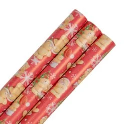 Hallmark 12M Christmas Wrapping Paper Multi-Pack - 3 X 4M Rolls In 1 Cute Forever Friends Design