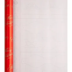 Hallmark 9M Christmas Wrapping Paper Multi-Pack - 3 X 3M Rolls In 1 Bright Red Design -Pod Shop 25562550 3 scaled