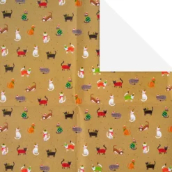 Hallmark Christmas Wrapping Paper And Gift Tag Pack For The Cat - 4 Sheets And 4 Tags In 1 Design -Pod Shop 25562737 2 scaled