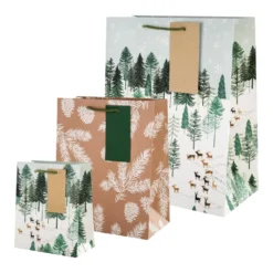 Hallmark Christmas Gift Bag Pack - 3 Bags In 3 Festive Designs
