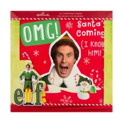 Hallmark Christmas Cards - Pack Of 16 In 2 Warner Bros Buddy The Elf Designs