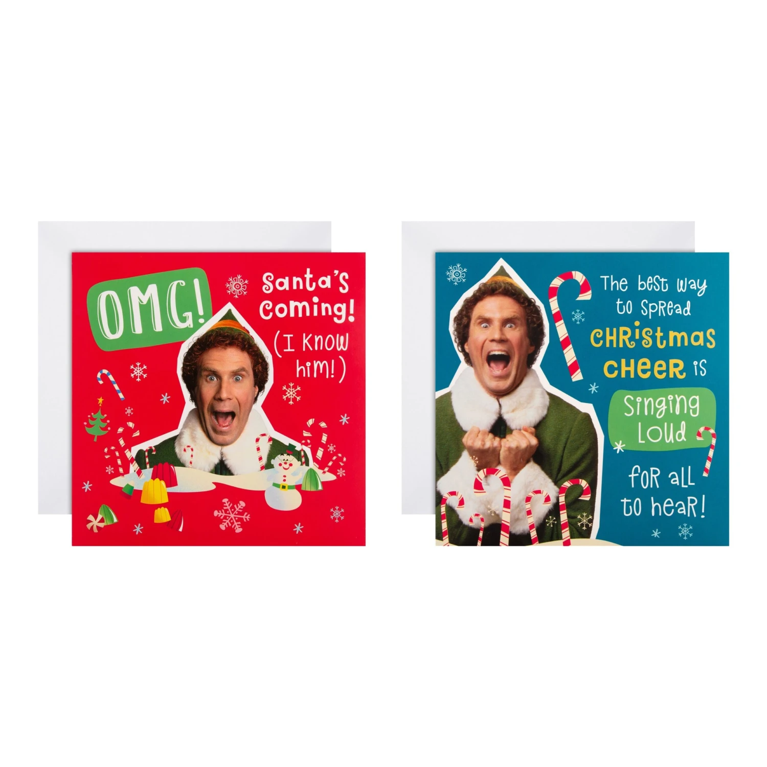 Hallmark Christmas Cards - Pack Of 16 In 2 Warner Bros Buddy The Elf Designs 2 Hallmark Christmas Cards - Pack Of 16 In 2 Warner Bros Buddy The Elf Designs - Image 2