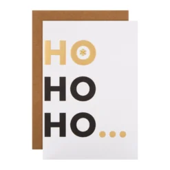 Hallmark General Christmas Card - Contemporary Ho Ho Ho Text Design
