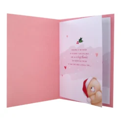 Hallmark Large Luxury Boxed Christmas Card For Mum - Cute Forever Friends Bear In Wreath Design -Pod Shop 25575215 2 scaled