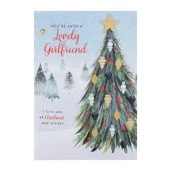 Hallmark Medium Luxury Boxed Christmas Card For Girlfriend - Classic Winter Scene With Tree Design -Pod Shop 25575216 4 scaled