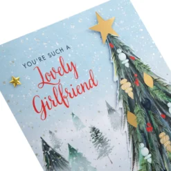 Hallmark Medium Luxury Boxed Christmas Card For Girlfriend - Classic Winter Scene With Tree Design -Pod Shop 25575216 6 scaled