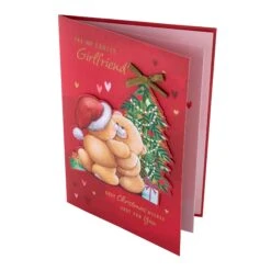 Hallmark Medium Luxury Boxed Christmas Card For Girlfriend - Cute Forever Friends With Hearts Design -Pod Shop 25575217 5