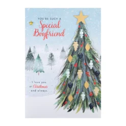 Hallmark Medium Luxury Boxed Christmas Card For Boyfriend - Classic Winter Scene With Tree Design -Pod Shop 25575218 4 scaled