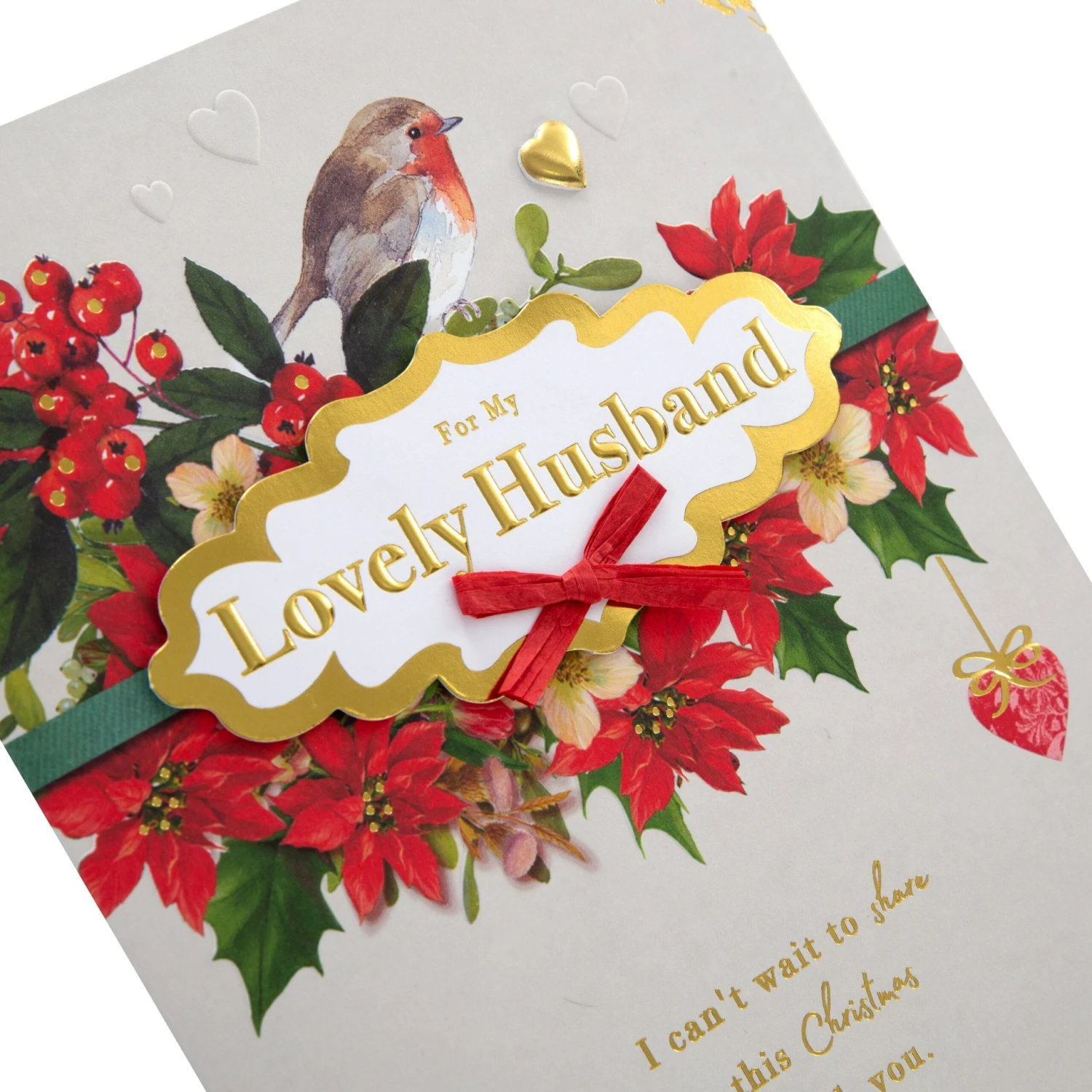 Hallmark Medium Luxury Boxed Christmas Card For Husband - Traditional Robin And Foliage Design 6 Hallmark Medium Luxury Boxed Christmas Card For Husband - Traditional Robin And Foliage Design - Image 6