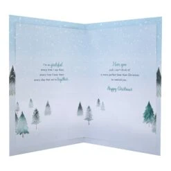 Hallmark Medium Luxury Boxed Christmas Card For One I Love - Classic Winter Scene With Tree Design -Pod Shop 25575222 3