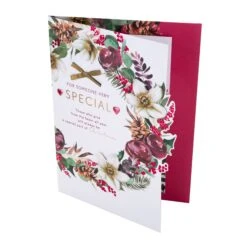 Hallmark Large Luxury Boxed Christmas Card For Someone Special - Traditional Wreath And Verse Design -Pod Shop 25575226 5