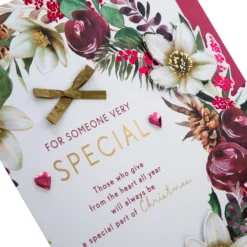 Hallmark Large Luxury Boxed Christmas Card For Someone Special - Traditional Wreath And Verse Design -Pod Shop 25575226 6 scaled