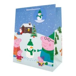 Hallmark Large Christmas Gift Bag - Peppa Pig And Family Design