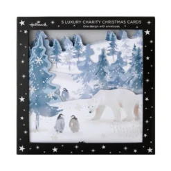 Hallmark Charity Christmas Cards - Multipack Of 5 In Winter Scene Design