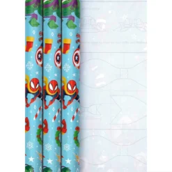 Hallmark 12m Multipack Christmas Wrapping Paper - 3 X 4M Rolls In 1 Blue MARVEL Design -Pod Shop 25584048 1 17987534 6470 46a9 9b54 451ffdd338da scaled