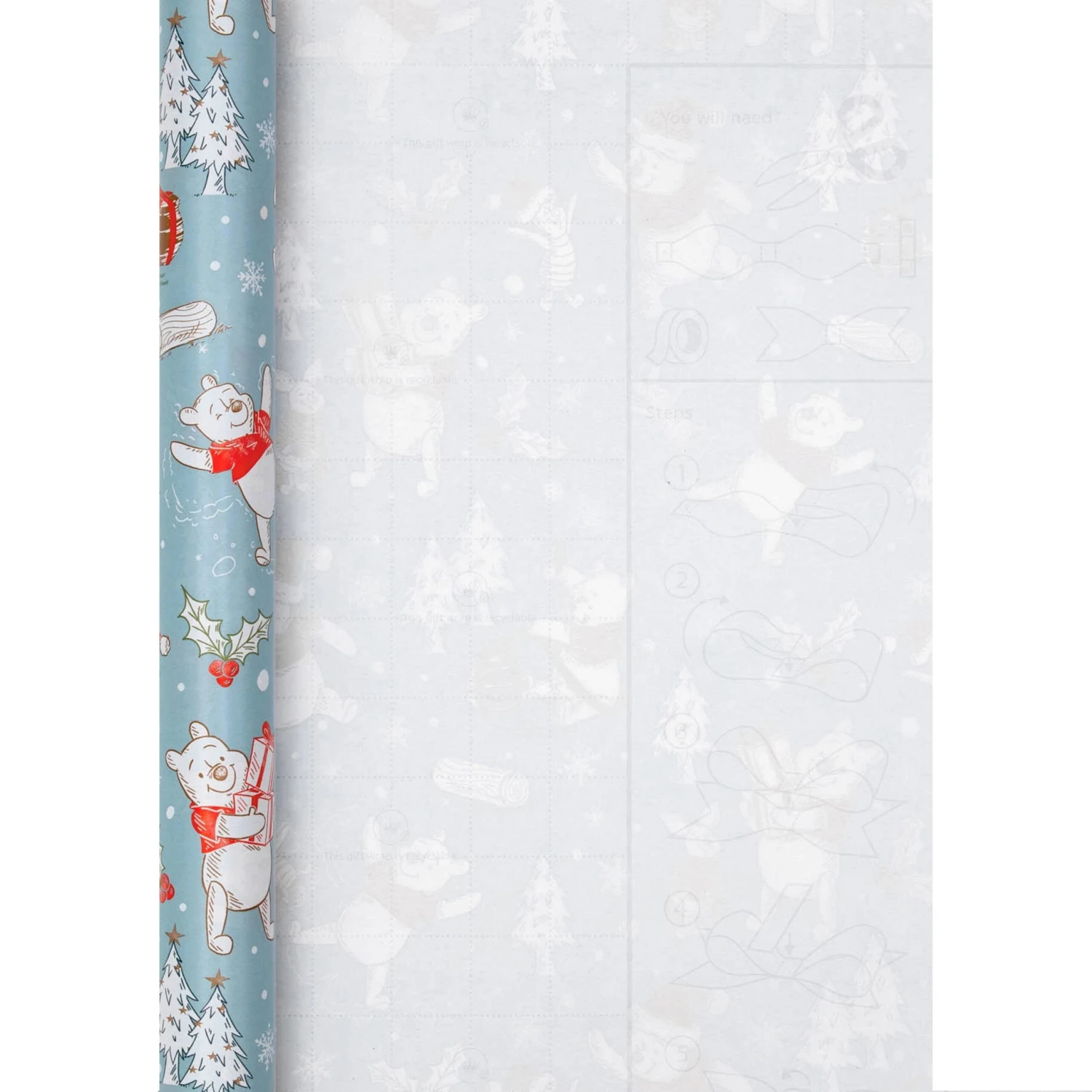 Hallmark 12m Multipack Christmas Wrapping Paper - 3 X 4M Rolls In 1 Blue Disney Winnie The Pooh Design 7 Hallmark 12m Multipack Christmas Wrapping Paper - 3 X 4M Rolls In 1 Blue Disney Winnie The Pooh Design - Image 7