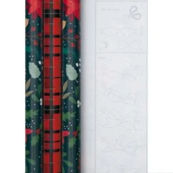 Hallmark 9m Multipack Christmas Wrapping Paper - 3 X 3MRolls In 2 Festive Designs -Pod Shop 25584050 1 30e570b9 8003 46ab 9b7a 20671d415522