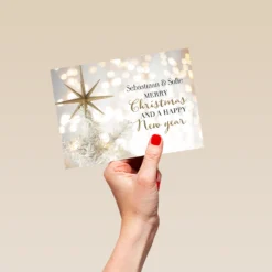 Pod Personalised Christmas Tree With Sparkles Card -Pod Shop F1110063 hand L