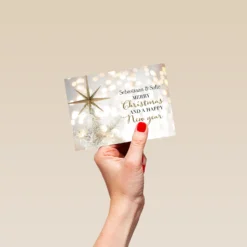 Pod Personalised Christmas Tree With Sparkles Card -Pod Shop F1110063 hand S