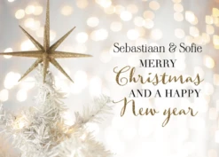 Pod Personalised Christmas Tree With Sparkles Card