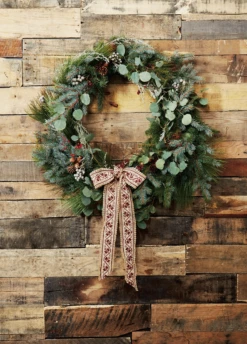 Pod Personalised Classic Wreath Winter Christmas Card