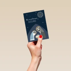 Pod Personalised Nativity & Star Blessings Christmas Card -Pod Shop F1126403 hand S