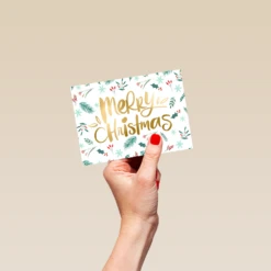Pod Personalised Merry Winter Festive Christmas Card -Pod Shop F1129910 hand S