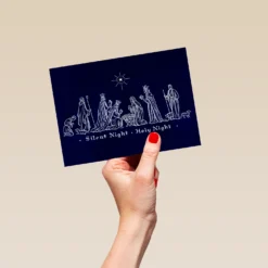 Pod Personalised Silent Night Holy Night Christmas Card -Pod Shop F1129950 hand L