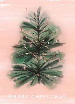 Pod Personalised Contemporary Christmas Tree Card