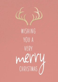 Pod Personalised Wishing A Merry Christmas Reindeer Card