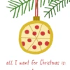 Pod Personalised Funny Christmas Tree Pizza Card