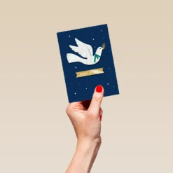 Pod Personalised White Peace Dove Christmas Card -Pod Shop F1134986 hand S