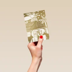 Pod Personalised Nativity & Angel Christmas Card -Pod Shop F2011095 hand S