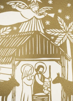 Pod Personalised Nativity & Angel Christmas Card