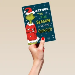 Pod Personalised Funny The Grinch Tis The Season Christmas Card -Pod Shop F3005528 hand L