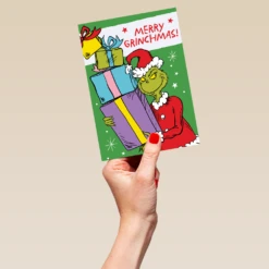 Pod Personalised Funny Grinch Santa Grinchmas Christmas Card -Pod Shop F3005529 hand L