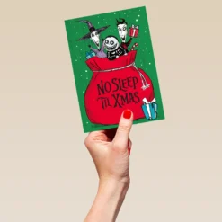 Pod Personalised Disney Nightmare Before Christmas No Sleep Christmas Card -Pod Shop F3005535 hand L