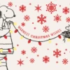 Pod Personalised Classic PEANUTS SNOOPY Fairy Lights Christmas Card