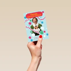 Pod Personalised Funny Elf Santa's Coming Christmas Card -Pod Shop F3005559 hand S