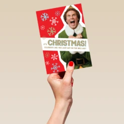 Pod Personalised Funny Nice List Elf Christmas Card -Pod Shop F3005561 hand L