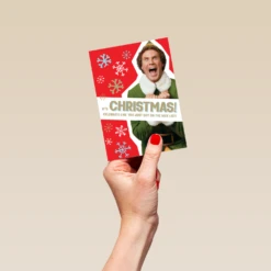 Pod Personalised Funny Nice List Elf Christmas Card -Pod Shop F3005561 hand S